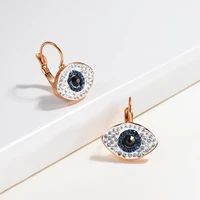 

BAOYAN Fashion Big Evil Eye Earrings Stainless Steel Rhinestone Earrings