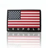 Sew on Custom 3D Soft PVC Rubber Small American Flag Patches with Hook and Loop for Military Uniform