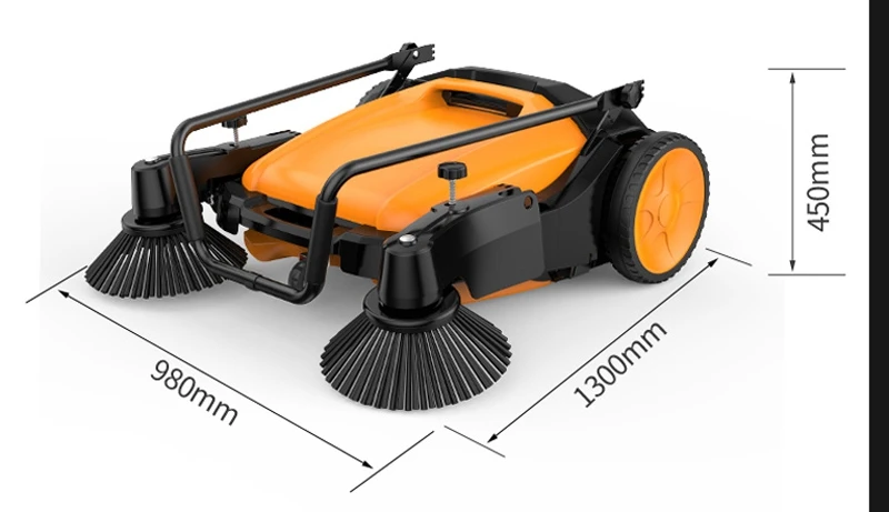 
Professional cleaning factory 980mm road sweepers for sale push by hand manual street sweeper cleaning leaves sweeper machine 