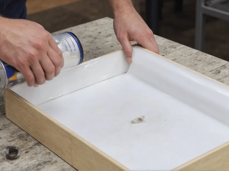 PETG plastic sheet lining wooden mold box with release spray