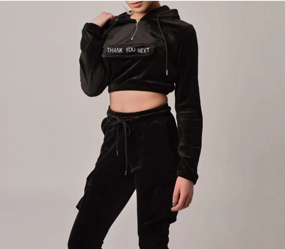

Women Two Piece Set lime Sweats Sexy Blank Cropped Top Hooie Sweatshirt Suits, Select
