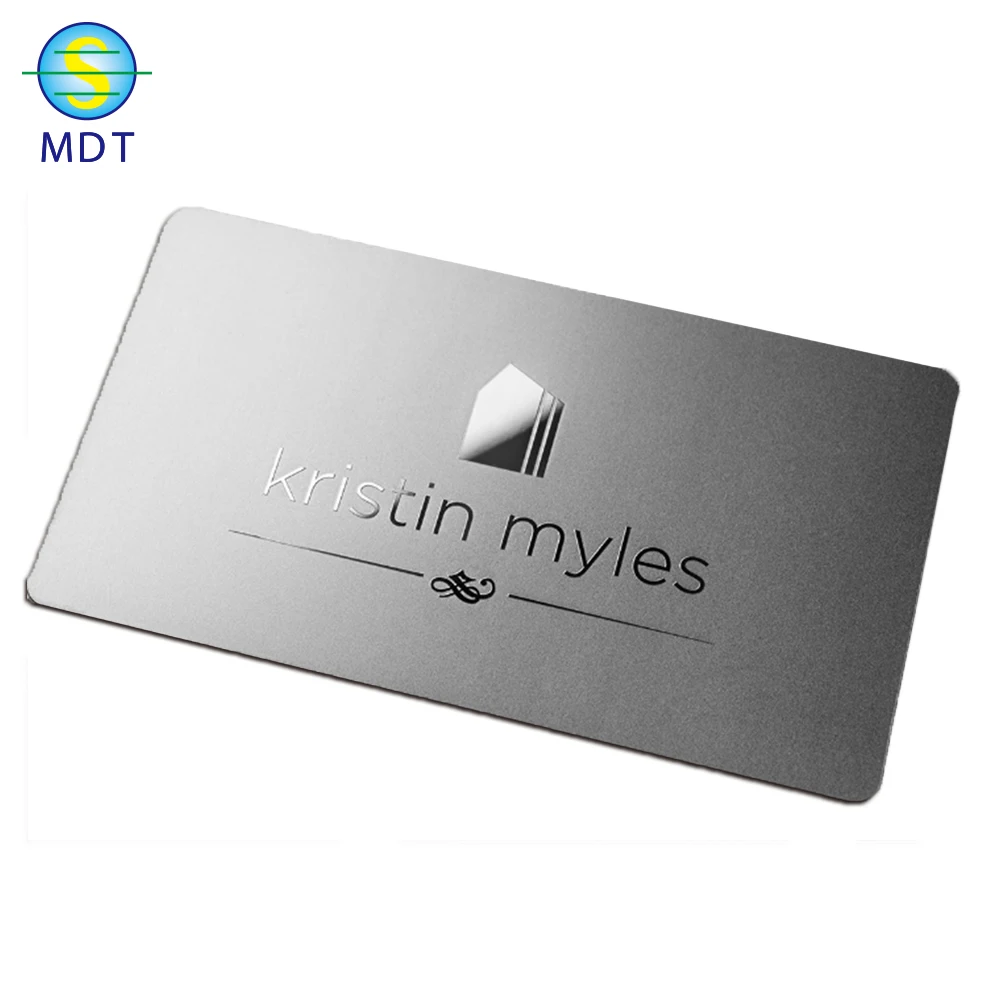 

MDT Embossing play gift card metal business cards, Rose gold,gold,silver,black,bronze or customized