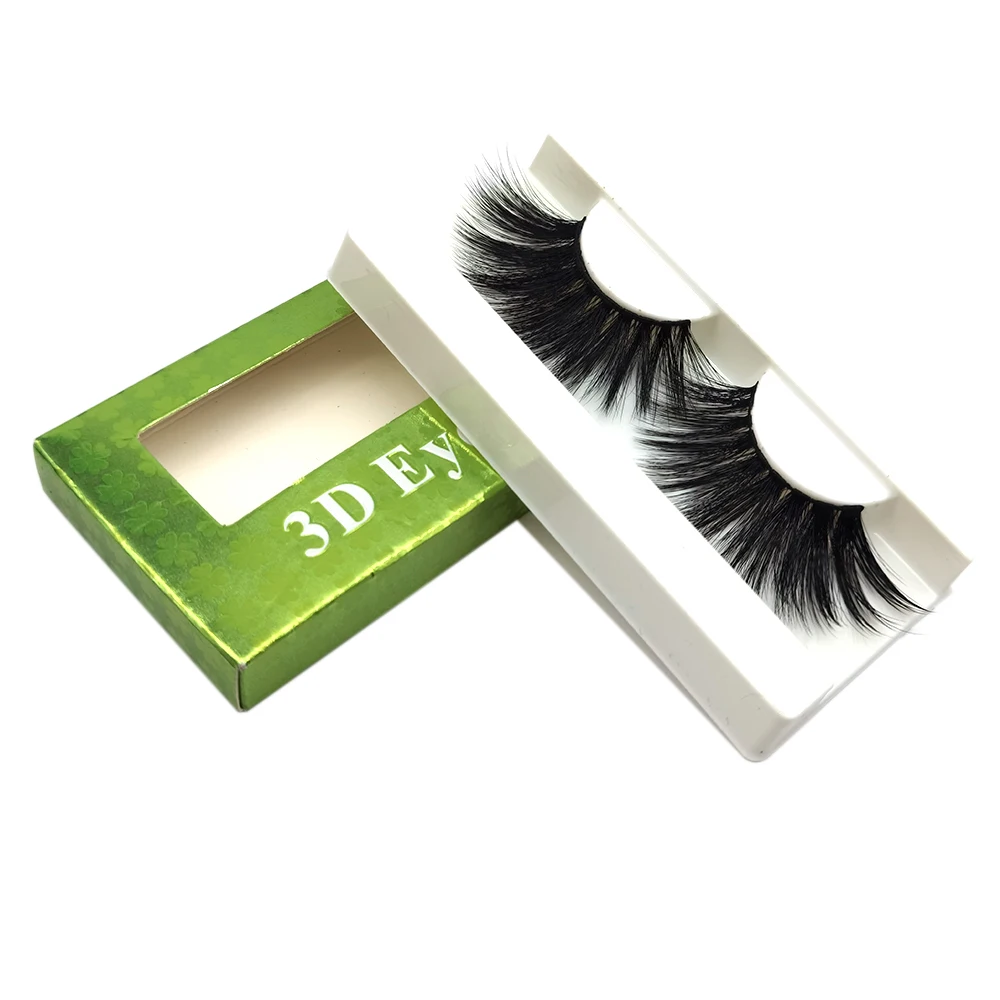 

3D Eyelashes 25MM Fluffy False Eyelashes Dramatic Thick Wispy Fake Eyelashes Handmade Long Soft Lashes With box, Black