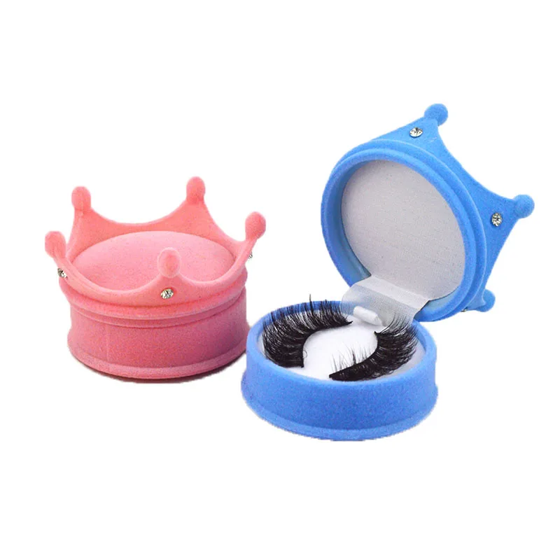 

Newest Crown Eyelash Box Eyelash Packaging Box 25MM Mink Lashes 3D Wholesale Vendor Crown Lash Packaging, Natural black