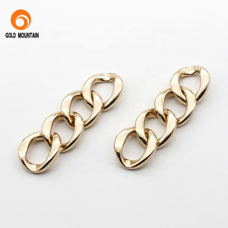 

Metal shoe accessories part lady shoes buckle decration chain, Custom