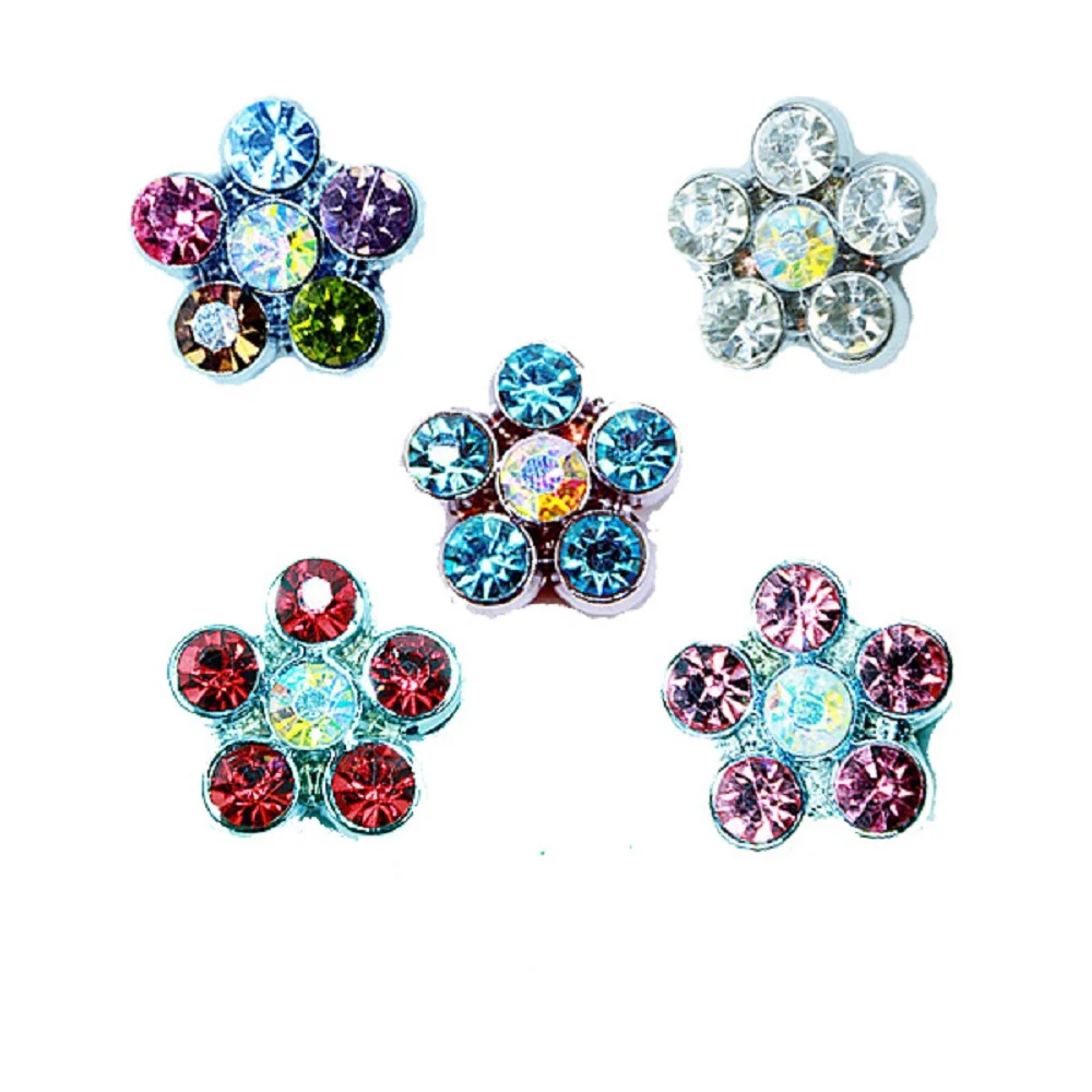 

Wholesale Pet Dog Accessories Products Dog Charms Slider Crystal Flower Slider for Collars, Clear ,red ,blue,pink
