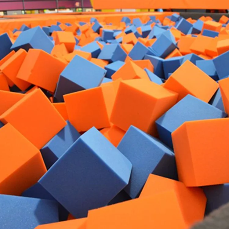 

Colourful high density safety foam pit foam for trampoline park, Red, green, black , blue,yellow,customed