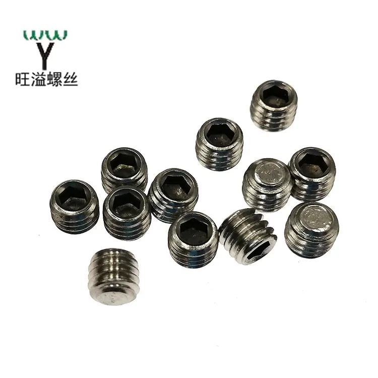 
Factory direct sale Non-standard customized Stainless steel 304/201 Hex socket with flat point Set screws M5 M6 