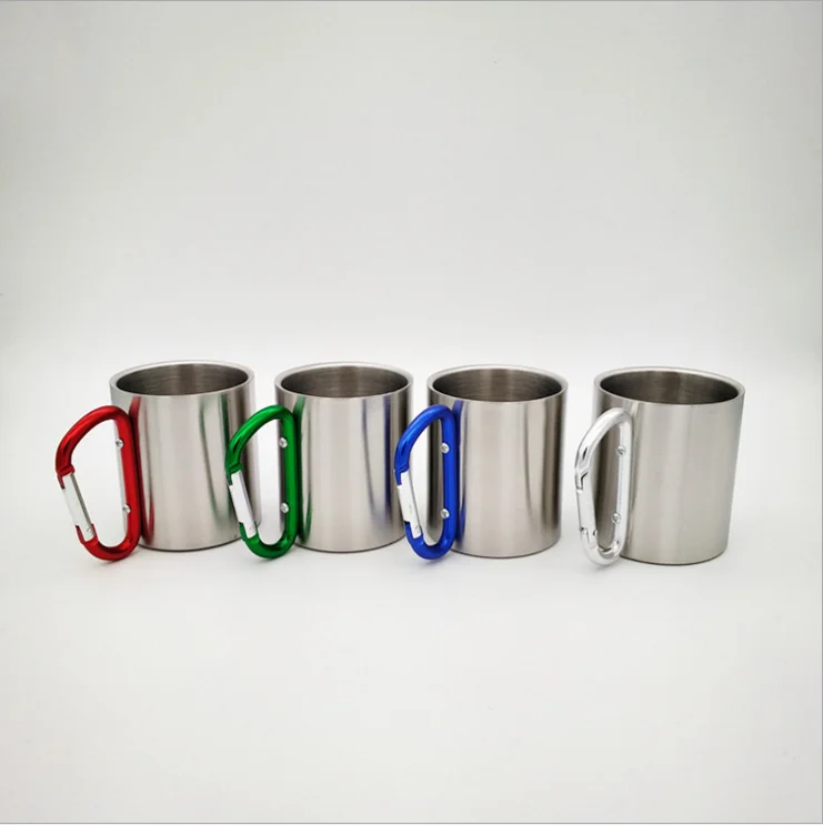 

New Arrival Metal Double Wall Tea Cup Stainless Steel Camping Coffee Mug with Handle