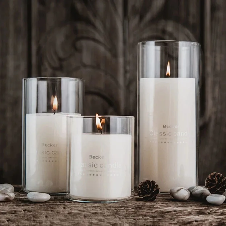 Customized High Quality Empty Glass Candle Holder Candle Jars In Bulk