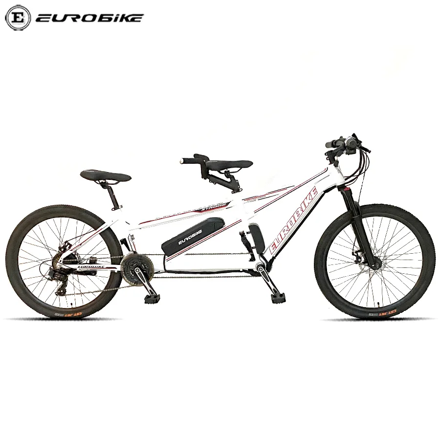 

Eurobike Electric tandem bike two seats mountain bike aluminum alloy frame Shimano 21speed 26 inch Tandem MTB bicycle stock