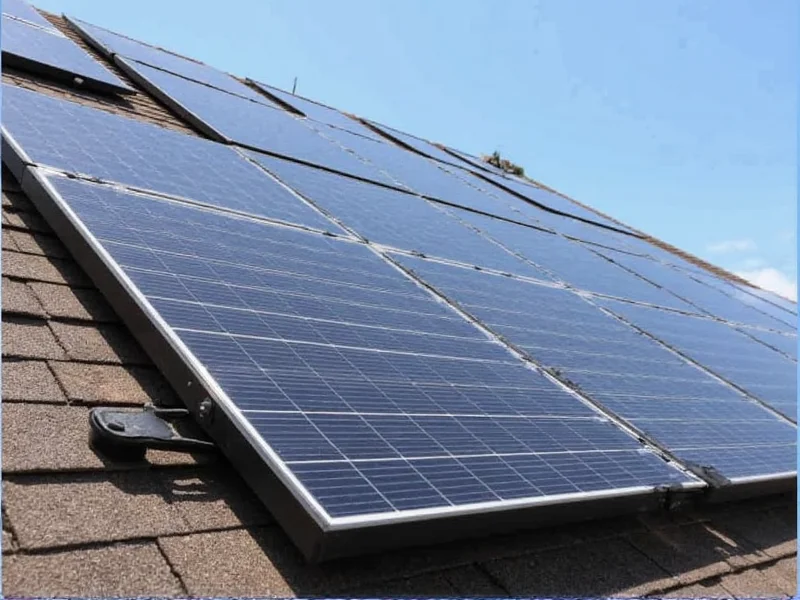 Properly grounded DIY solar panel mounting on roof