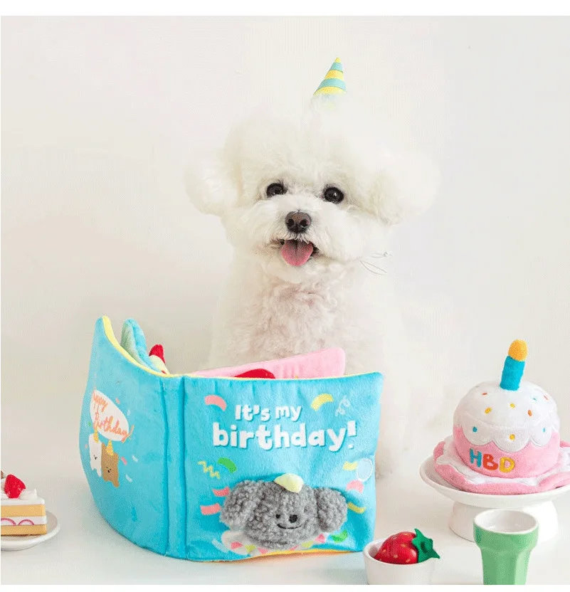 

New design Interactive Durable Treat Dispensing Hide and Seek Puzzle Book Pet Toy Dog Birthday Toys Dog Toy, Picture shows