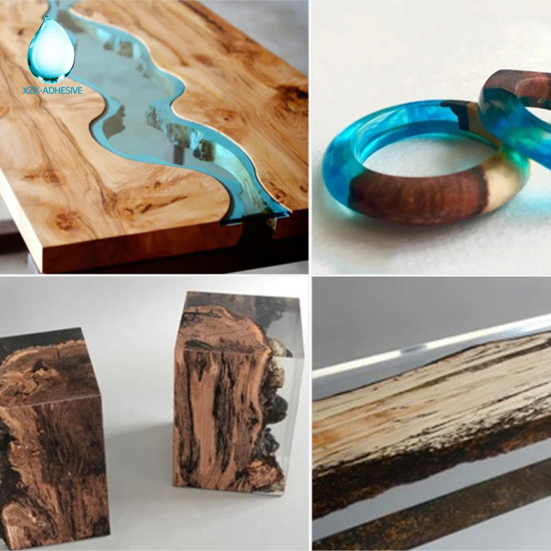 
NO Bubbles , NO Scratches ,Top glass Epoxy Resin AB adhesive Glue for wooden table and furniture factory directly 