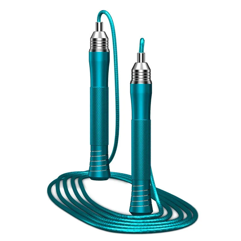 

Special weighted automatic locking steel wire with handle for middle school students' adult fitness training, Blue, black