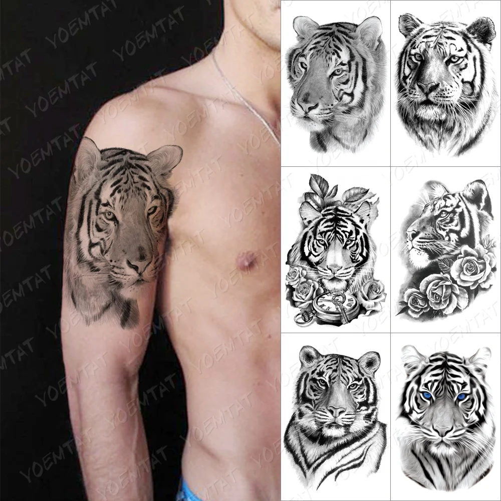 

Tribal Totem Lions Designs Tatoo Sticker Custom Water Transfer Temporary Tattoo, Cmyk