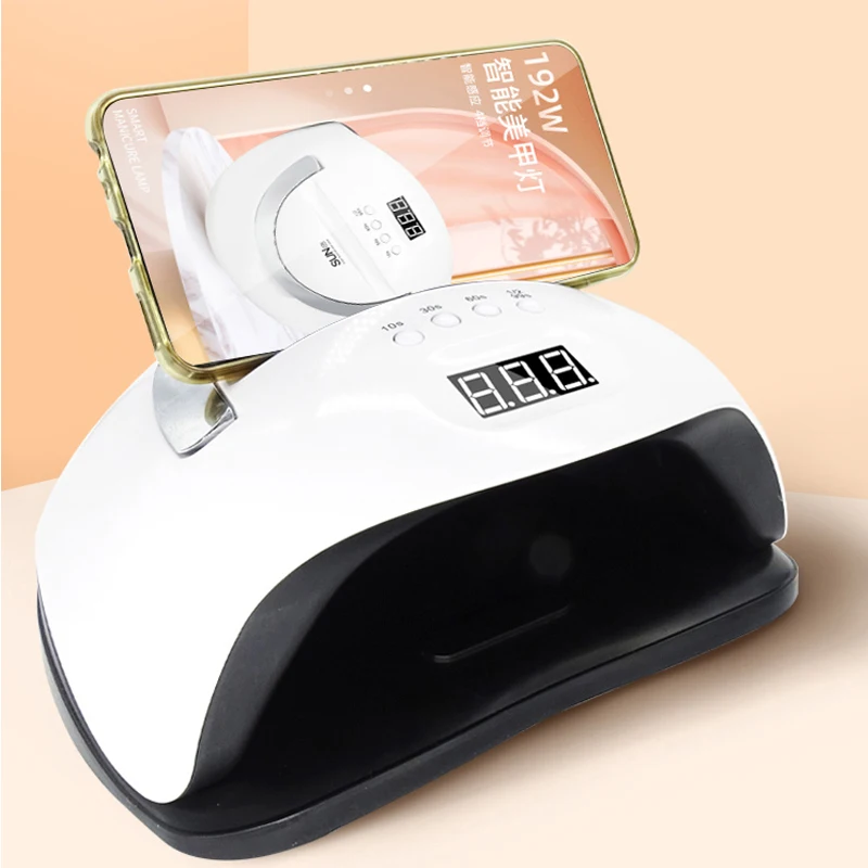 

2021 New 192W LED Nail Lamp Gel Lacquer Dryer UV Curing Light Pedicure Manicure Lamps SUN Y9 UV LED Nail Lamp
