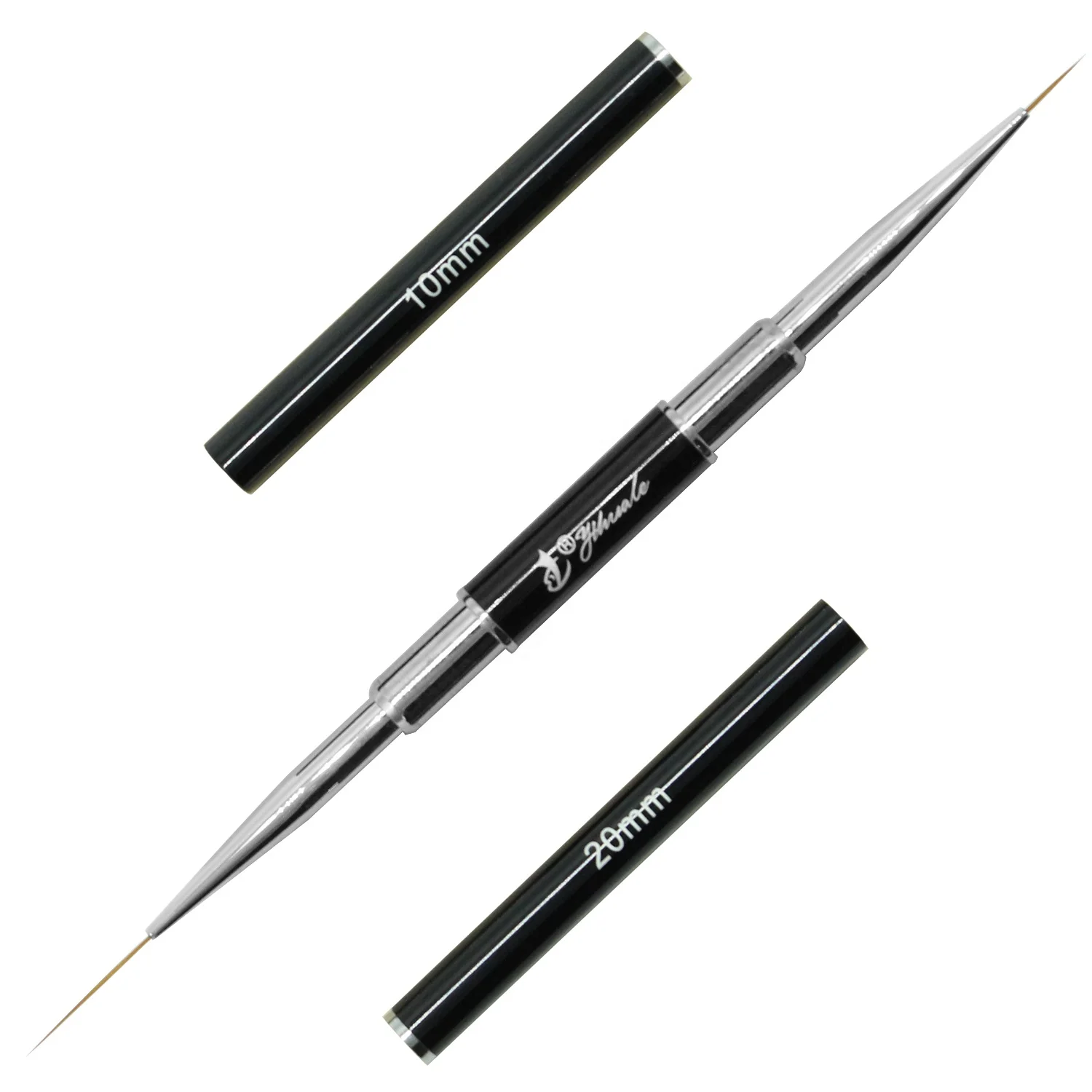 

2023 Yihuale Dual End Liner Acrylic Nail Art Brush Liner Brush With Metal Handle