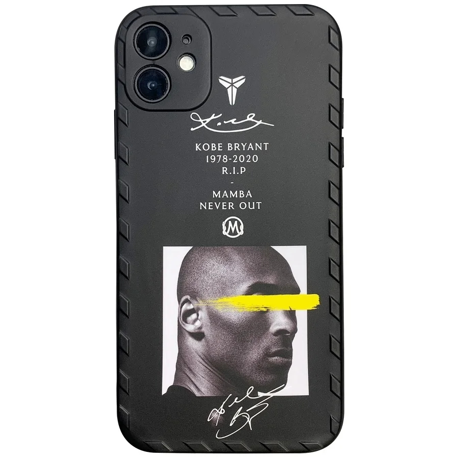 

Trend Brand Kobe Lens protection IMD Silicone Soft 2020 New Phone Case Cover for iPhone 12, Black