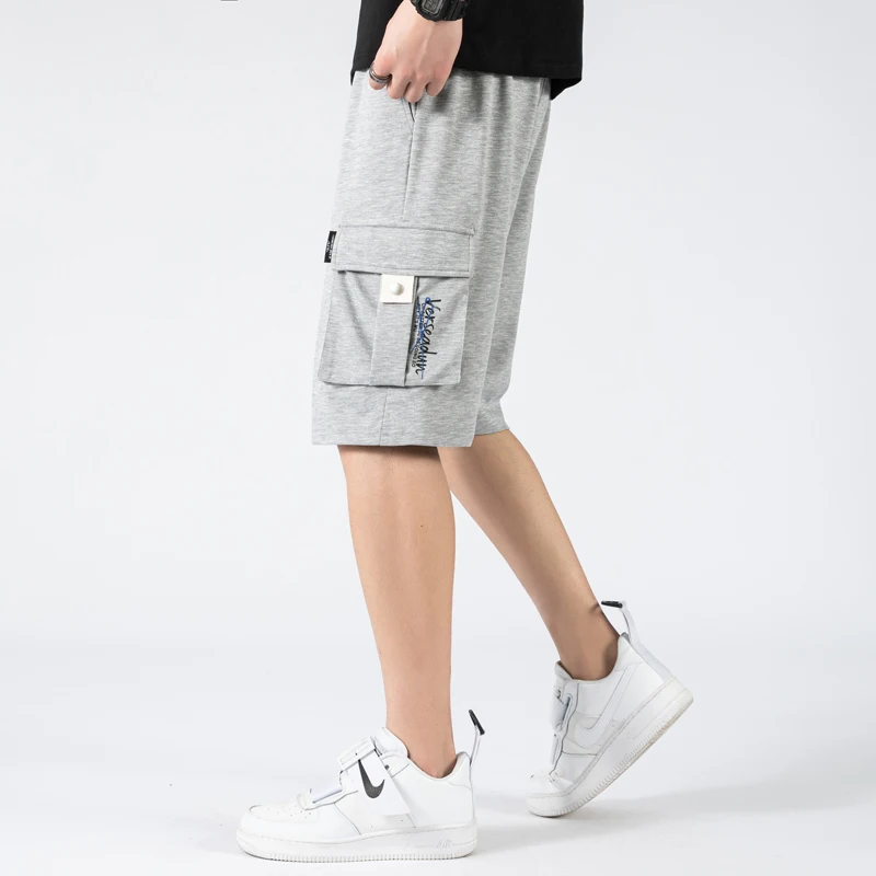 

cargo shorts patch 3d pocket elastic waistband men's shorts
