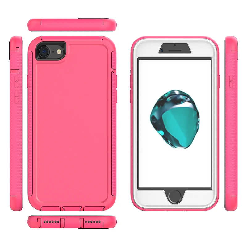 

Fashion Factory Wholesale 2 in 1 Phone Case iPhone 12 Protective Case For iphone 8 7 6 Plus, 4 colors