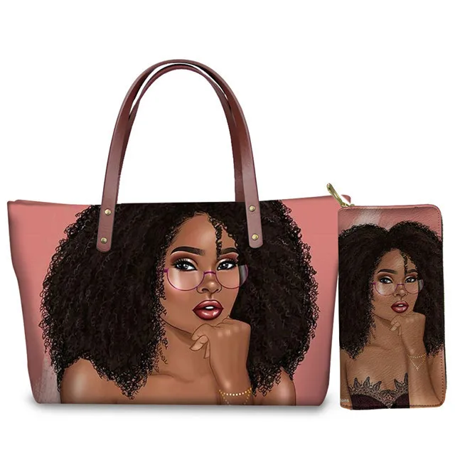 

mini sac a mains femm 2021 African American Black Girl Print sac a main luxe dame custom purses and handbags, Customized color