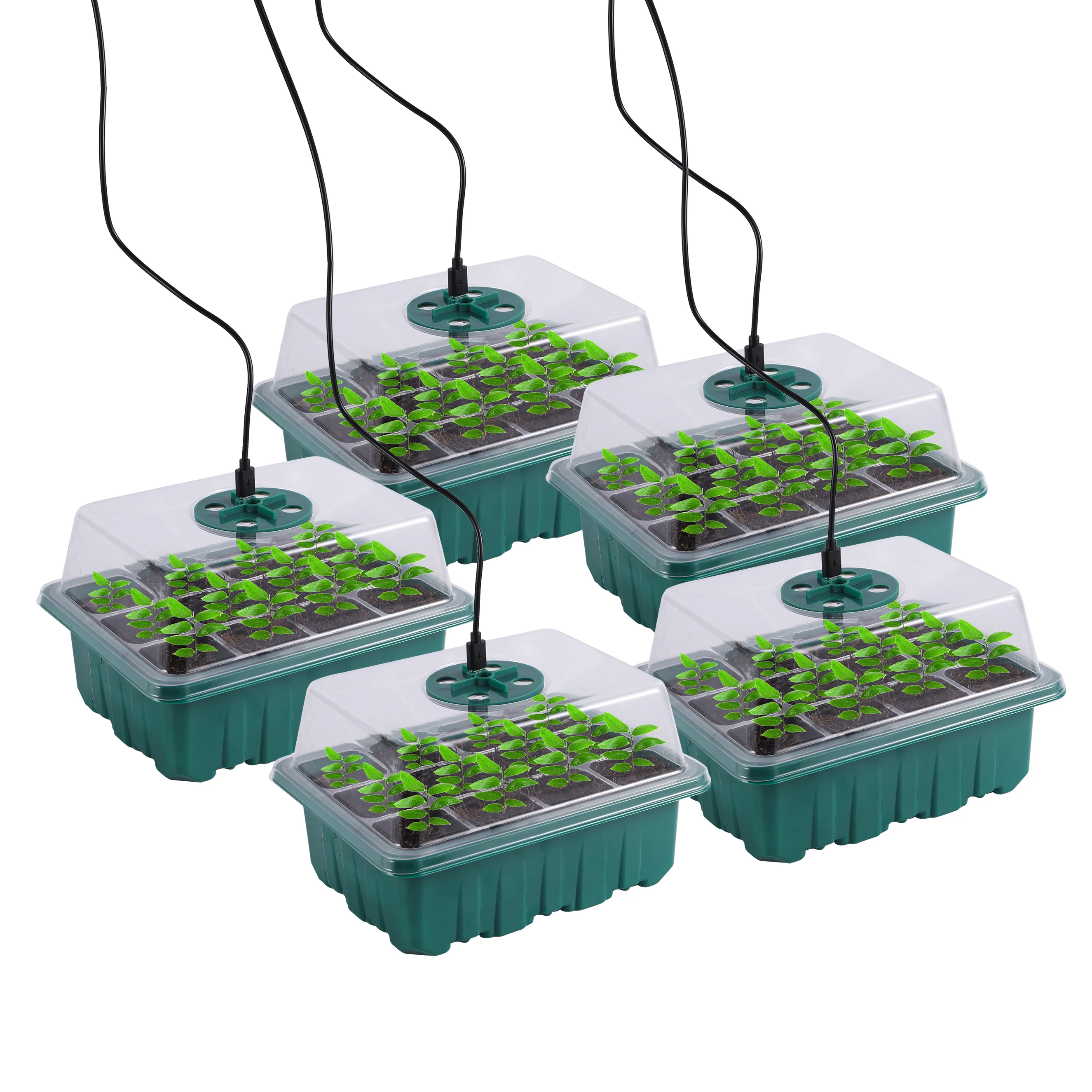 New Full Spectrum LED Growing Lamp Seed Starter Trays Greenhouse Growing Lamp for Indoor Plant Germinating Intelligent Control