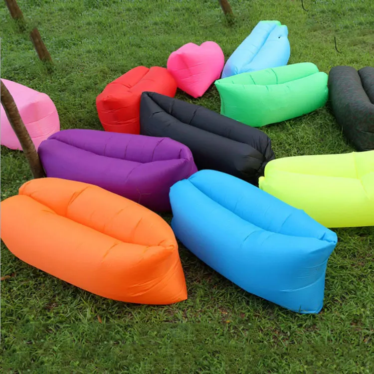 

outdoor fast inflatable sofa lunch break lazy bed portable air sofa beach Oxford cloth sleeping bag, Customize