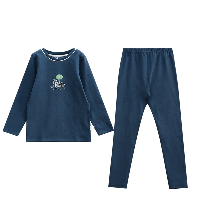 

Kids cartoon zebra pajamas ready to ship children sleepwear pajamas set