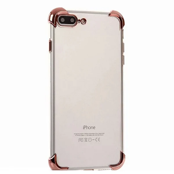 

For iPhone 7 7plus TPU soft phone case electroplated TPU soft clear shock proof case