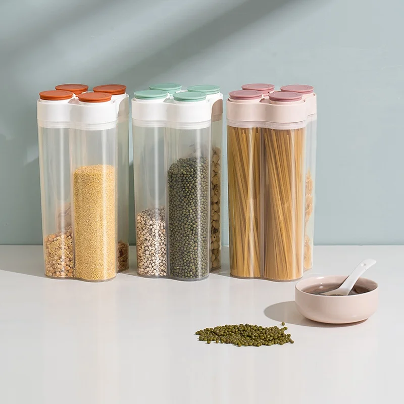 

Kitchen Transparent Food Fresh-keeping Sealed Cans Miscellaneous Grains Coffee Tea Storage Seasoning Storage Tank