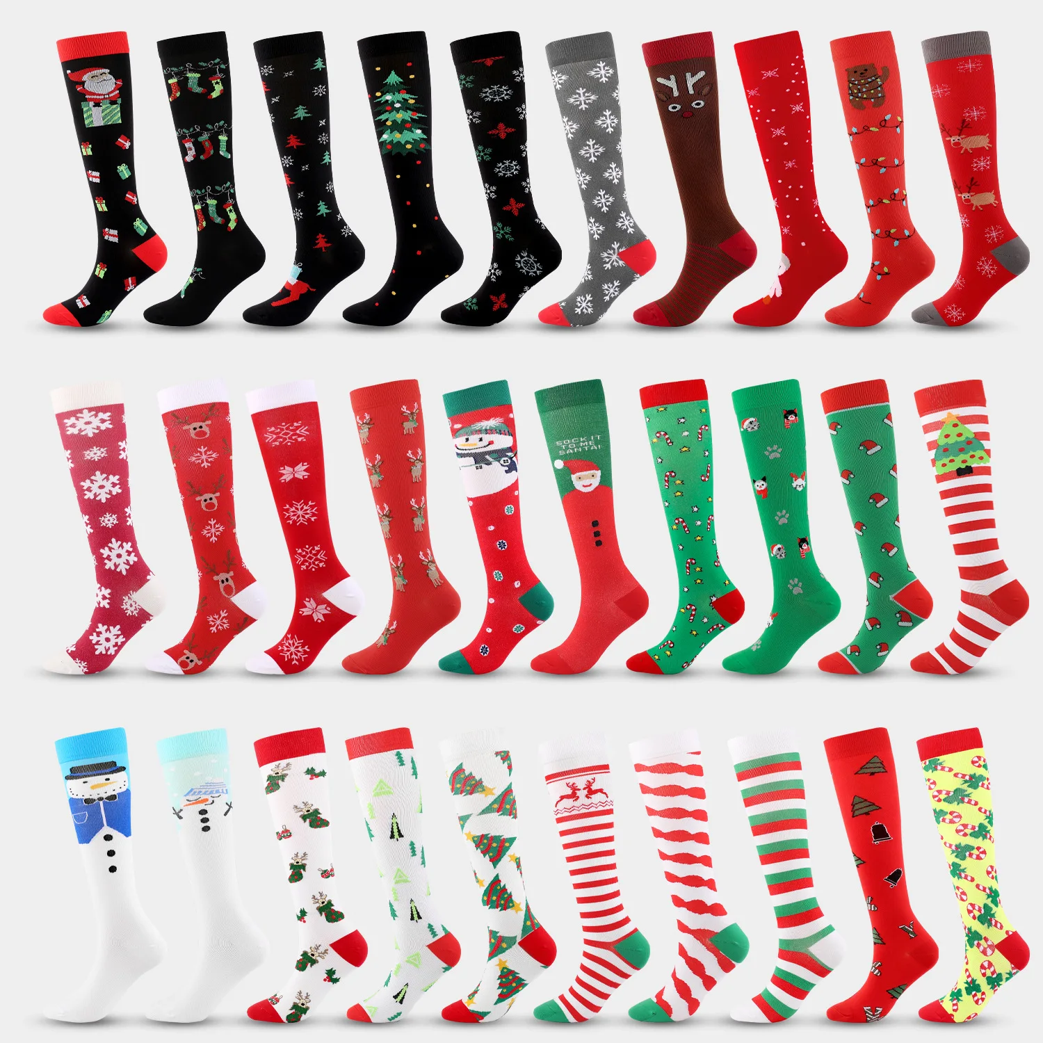 

XIANGHUI 2021 wholesale personality Creativity Beautiful tube unisex warm christmas socks, Pantone color