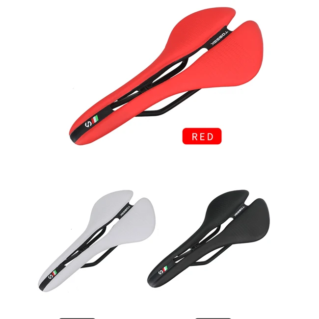 

Leather bike saddle mtb and road parts mountain bicycle saddle bike seat breathable cycling saddle roadbike, Black white red