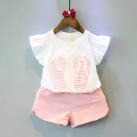 

2019 New style childrens clothing kids summer clothes baby girl clothes Short sleeve suit for girls