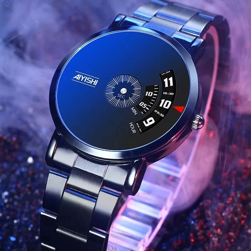 

Top Brand AIYISHI Watch Men Creative Dial High Quality Movement Quartz Watches Stainless Steel Wristwatch relojes