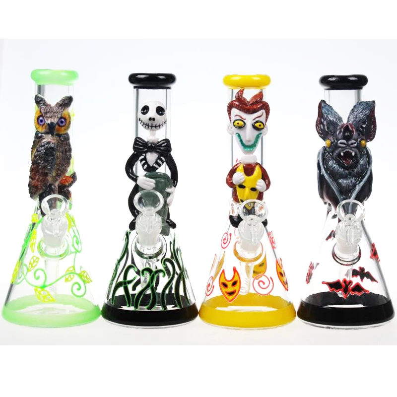 

Wholesale Customization Style Animal Glass Shisha Hookah Glass Bongo Weed Smoking Accessories Herb Smoking Pipe For Halloween, Mix colors