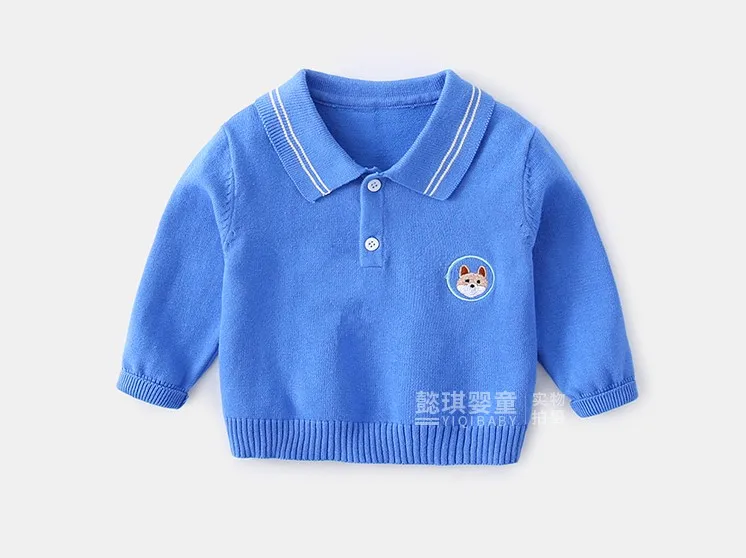 
Cartoon Embroidery kids clothing Knitted Baby Sweater kids clothes winter 