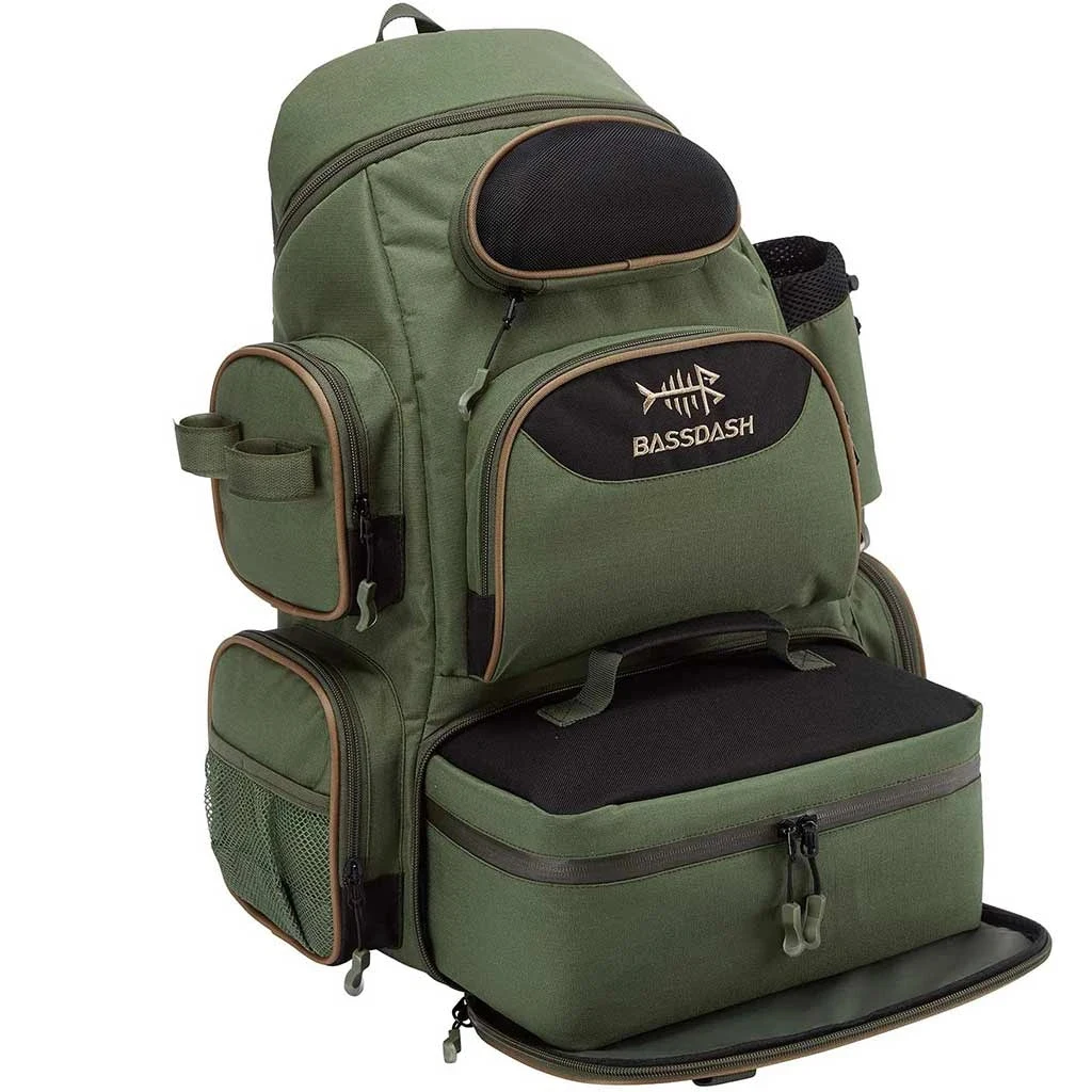 

Bassdash Fishing Tackle Backpack [3600] With Detachable Insulated Lunch Bag