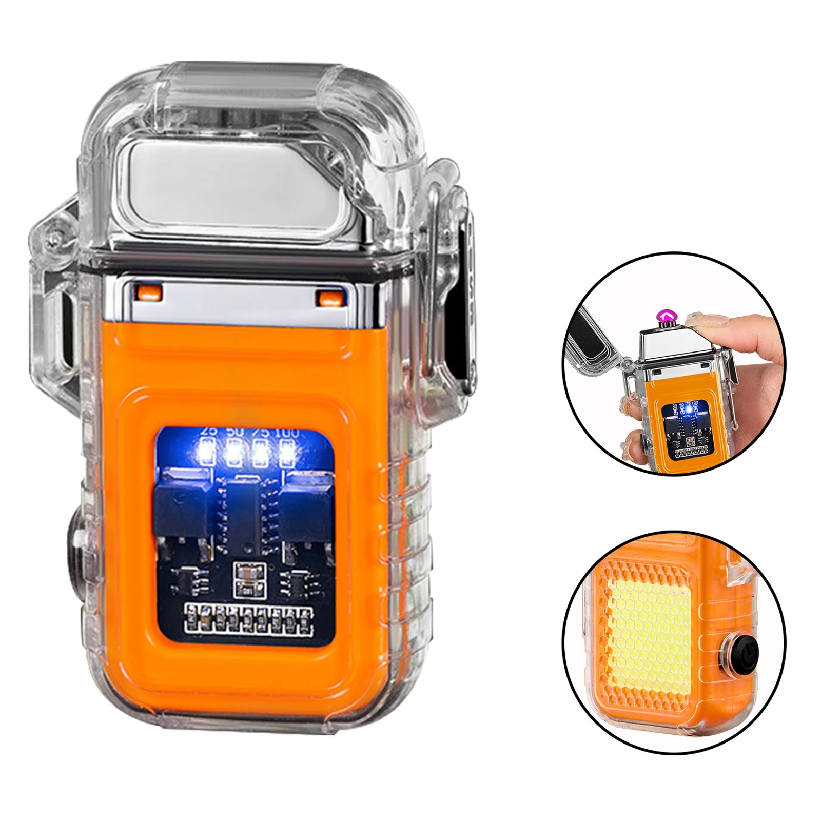 

Mini led cob usb rechargeable keychain flashlight pocket portable waterproof handheld torch electric arc lighter