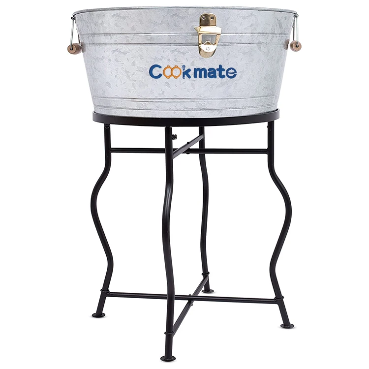 

Good Quality Serving Tub Ice Bucket Drink Cooler Small Container with Handle, Customize