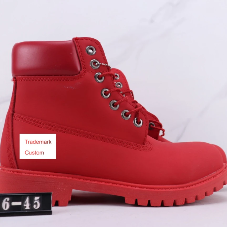 

High-top casual shoes, overalls, boots, rhubarb boots, cowhide material