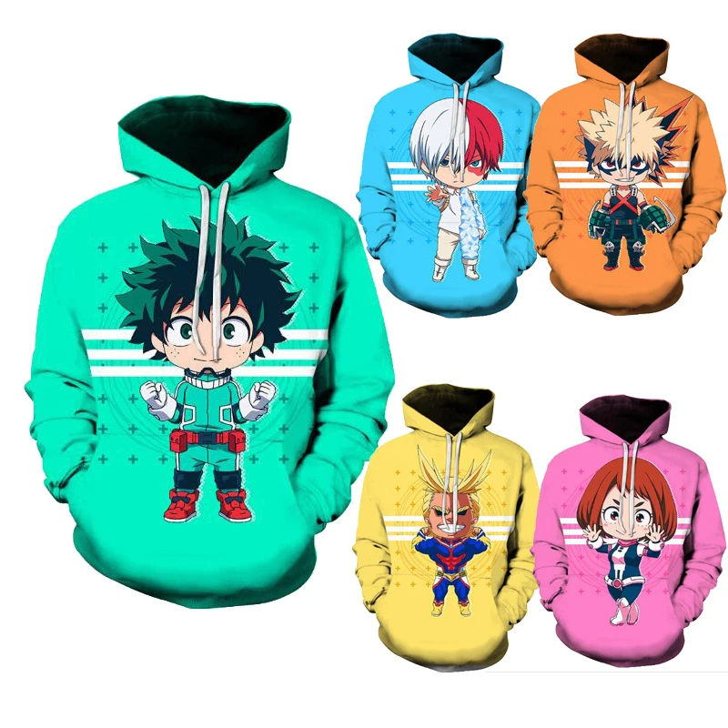 

Custom Boku No Hero Academia Hoodie 3D Printed Hooded Pullover Sweatshirt