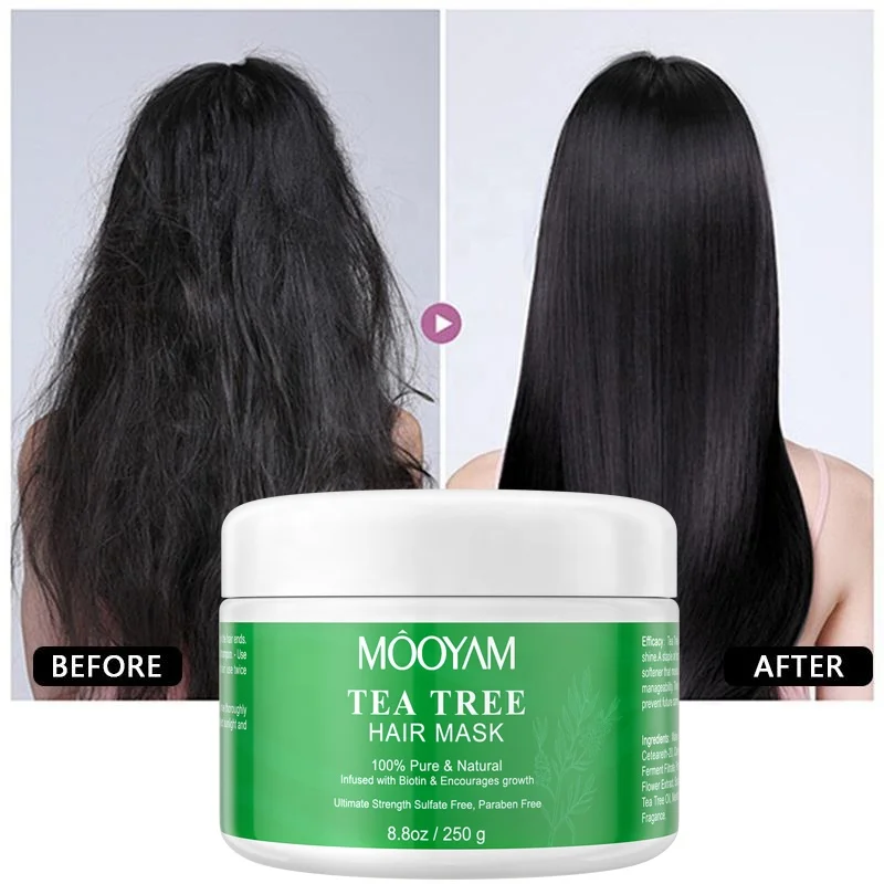 

Private Label Deep Conditioner 100% Organic Tea Tree Hair Mask For Treatment Dry or Damaged Hair Keratin Hair Mask