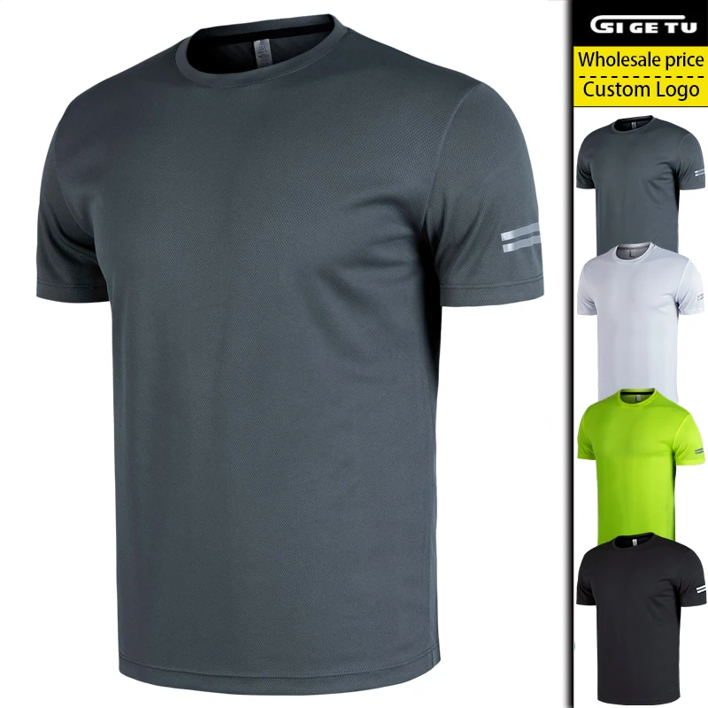 

Outdoor wear short sleeve sport shirt fitness recreational men's t-shirt
