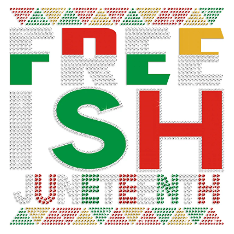 

1865 Juneteenth Bling Rhinestone Heat Transfer