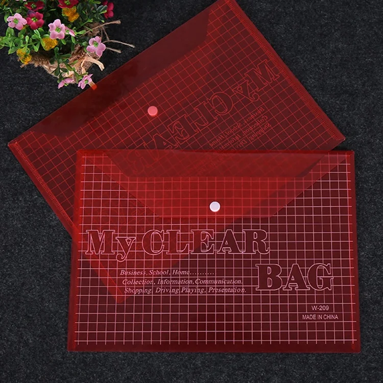 
Clear color transparent A4 plastic file bag 