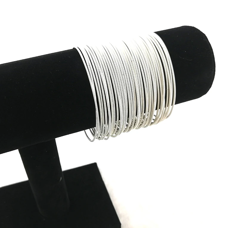 stainless steel galvanized silver plated metal jewelry spring bracelets