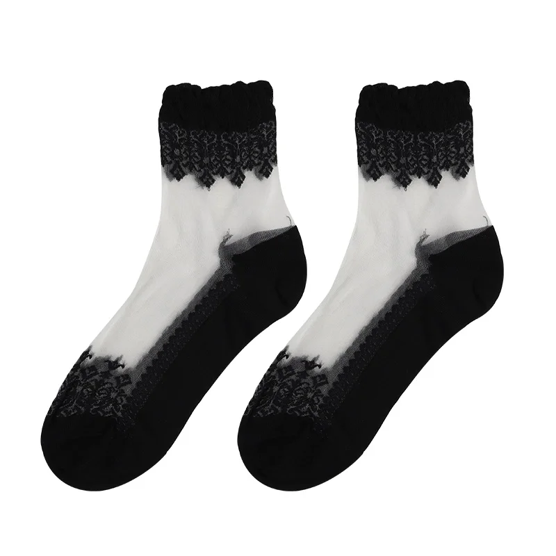 

Wholesale Women High Quality Fashion Summer Trend Transparent Sheer Ankle Socks