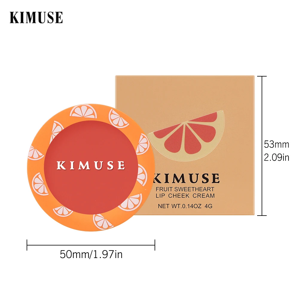 

KIMUSE New Design Good Pigment Cream 4 Color Natural Lip Cheek Makeup Blush Cream