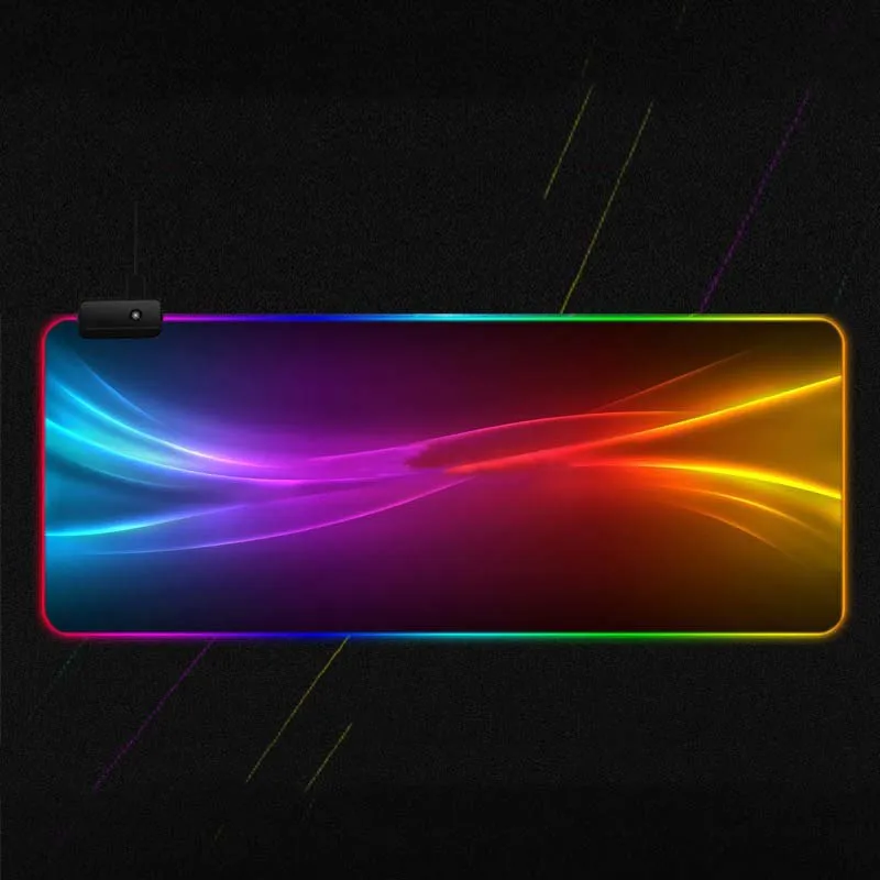 

Rubber Leather Gaming Glowing Keyboard Led Lights Mouse Pad RGB Mousepad Gamer Tapis De Souris Montian Mouse Pads Mats Desk Mat